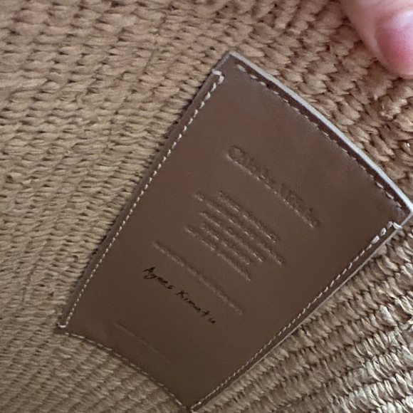 Chloe Beige Woven Tote Bag - Picture 2 of 5